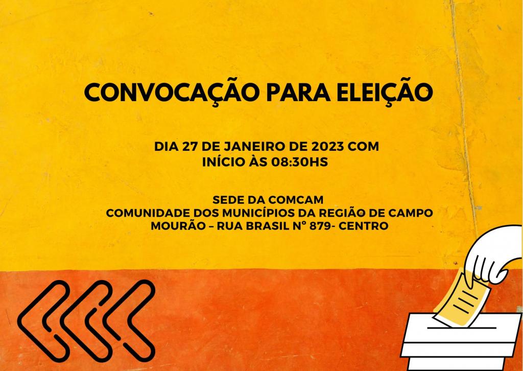 Assembléia geral ordinária para cerimônia  pública de eleição e posse do presidente do consórcio 