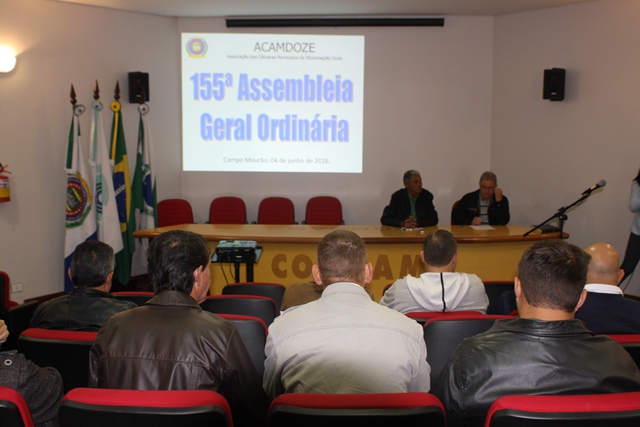 Acamdoze: requerimentos para prÃ³xima assembleia podem ser protocolados atÃ© segunda