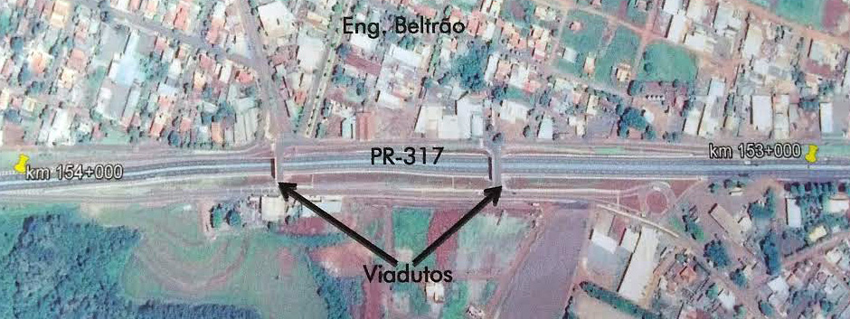Viapar esclarece que Engenheiro Beltrão já é atendido com 2 passagens para pedestres